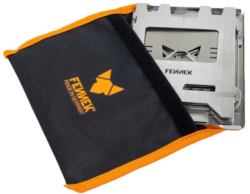 Fennek Hobo Kocher Premium zum Klappen / Edelstahl mit Tasche und Aschewanne