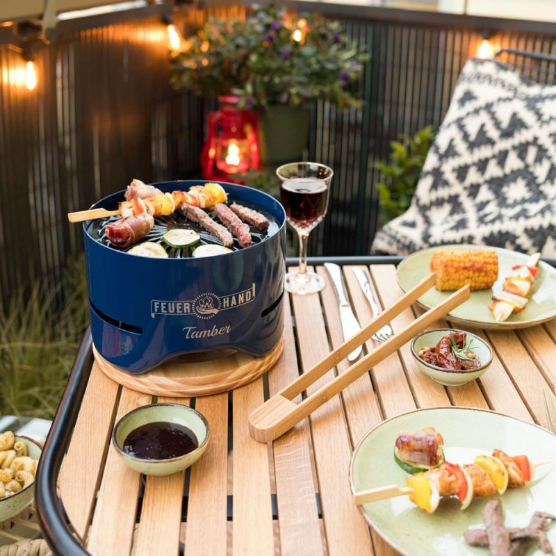 Feuerhand Tischgrill Tamber Blau