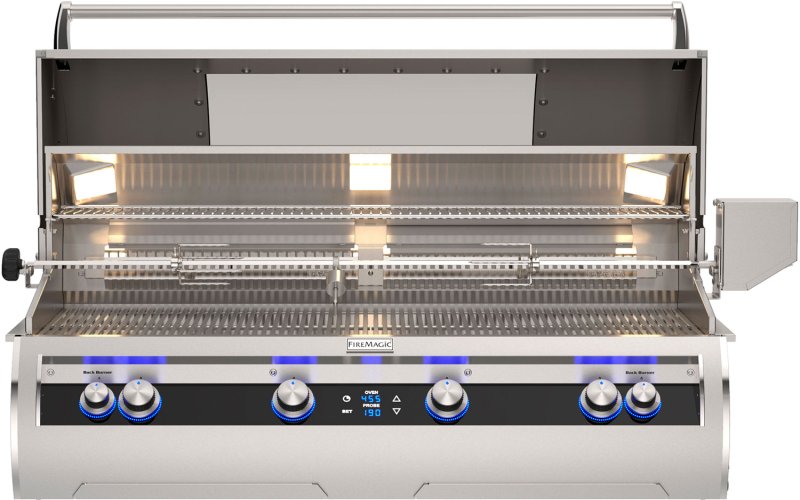 Fire Magic Gasgrill Einbaugrill Echelon E1060i - mit Heckbrenner inkl. Rotisserie, Bluetooth Grillthermometer und XL Sichtfenster - Modell 2025