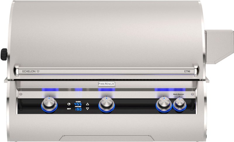 Fire Magic Gasgrill Einbaugrill Echelon E790i - mit Heckbrenner inkl. Rotisserie und Bluetooth Grillthermometer - Modell 2025