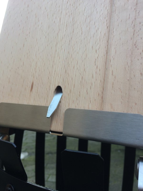 Grillfürst Flammlachsbrett Buche 19 x 50 cm Klemm-Variante - mit optimierter Halterung