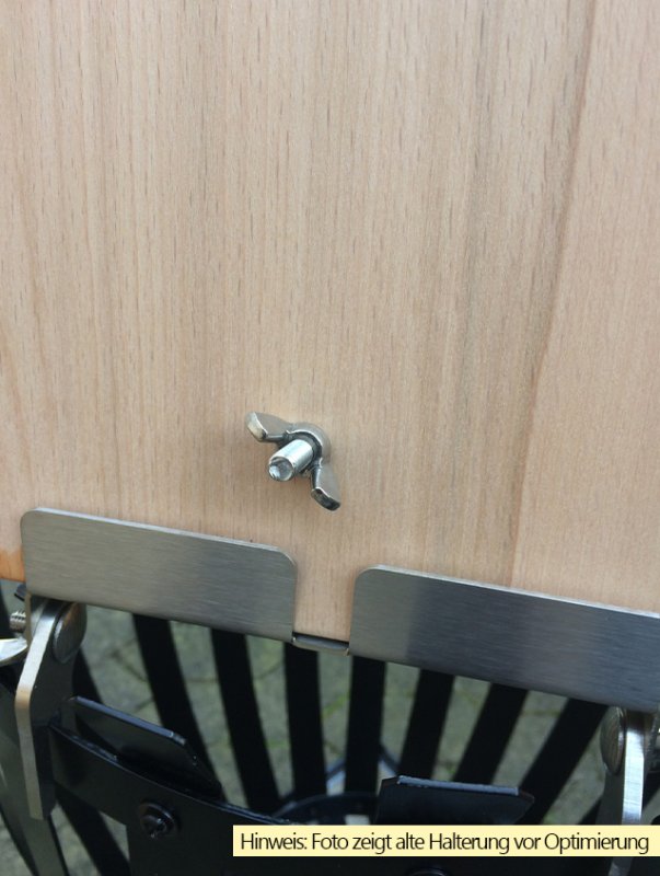 Grillfürst Flammlachsbrett Buche 19 x 50 cm Schraub-Variante - mit optimierter Halterung