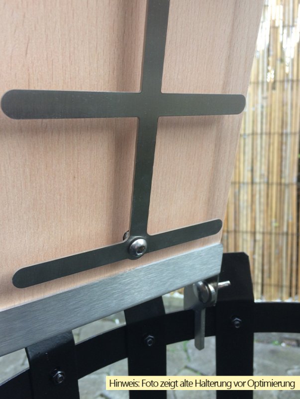 Grillfürst Flammlachsbrett Buche 19 x 50 cm Schraub-Variante - mit optimierter Halterung