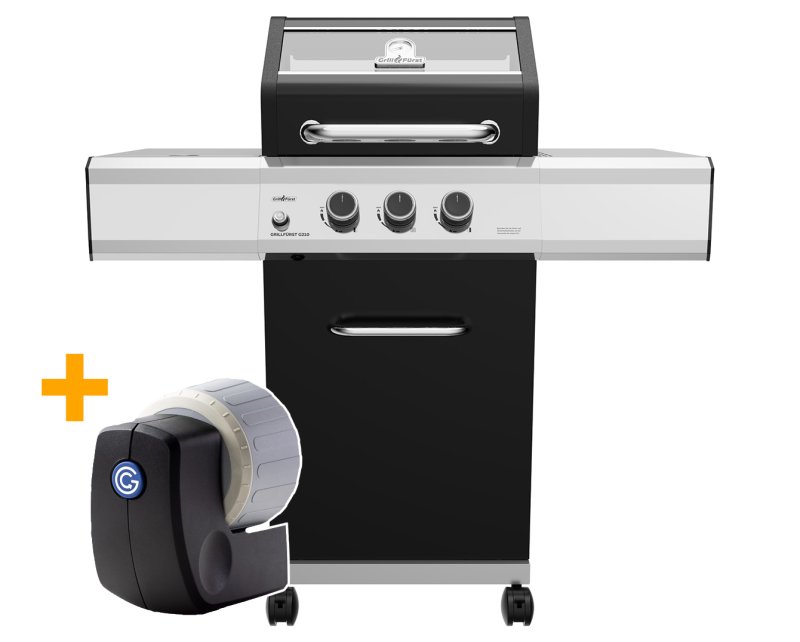 Grillfürst G210E Grill Control Edition 2-Brenner Gasgrill mit Grill Control, Hochtemperaturbrenner und Edelstahl Rosten