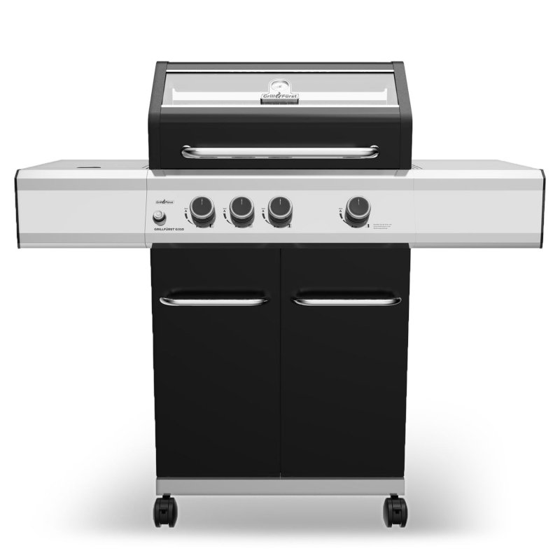 Grillfürst G310E 3-Brenner Gasgrill mit Hochtemperaturbrenner und Edelstahl Rosten - inkl. Abdeckhaube