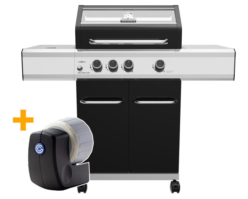 Grillfürst G310E Grill Control Edition 3-Brenner Gasgrill mit Grill Control, Hochtemperaturbrenner und Edelstahl Rosten