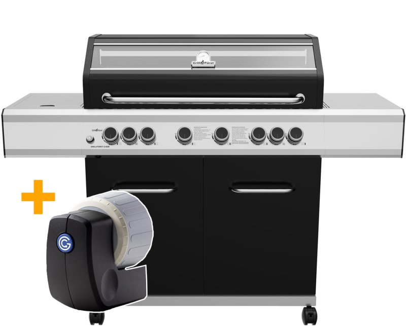 Grillfürst G620E Grill Control Edition 6-Brenner Gasgrill mit Grill Control, Hochtemperaturbrenner, Heckbrenner und Edelstahl Rosten