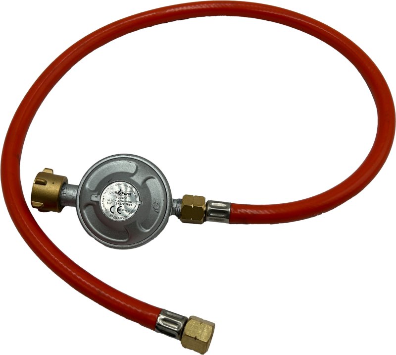 Grillfürst Ersatzteil: Druckregler mit Anschlussschlauch - Plancha Grill