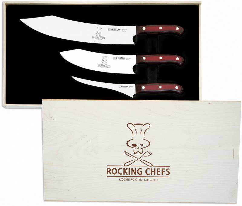 Giesser Premiumcut 3er Messerset Rocking Chefs
