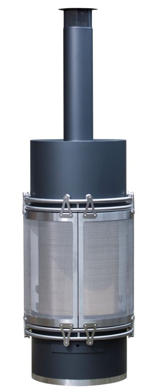 Girse Edelstahl Grillkamin Fashion Typ 2 / schwarz