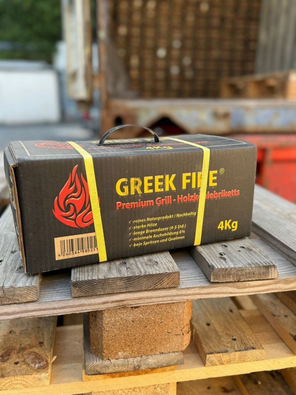 Greek Fire Premium Holzkohlebriketts 4 kg