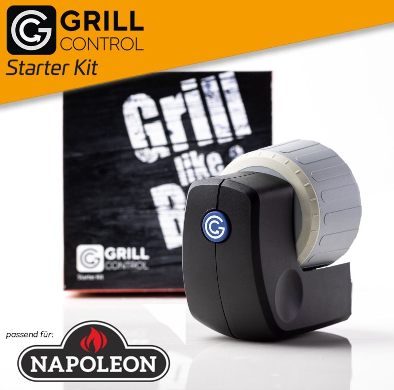 Napoleon Prestige 665 Gasgrill, Schwarz - mit Safety Glow - SMART Deal inkl. Grillfürst Grill Control und Companion Device - Modell 2024