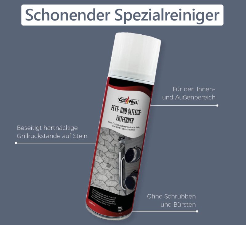 Grillfürst Grillreiniger-Set für Grillfürst Moments Outdoorküche - Reiniger und Pflege Set für HPL