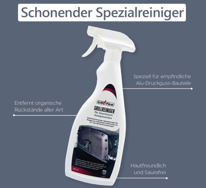 Grillfürst Grillreiniger-Set für Grillfürst Moments Outdoorküche - Reiniger und Pflege Set für HPL
