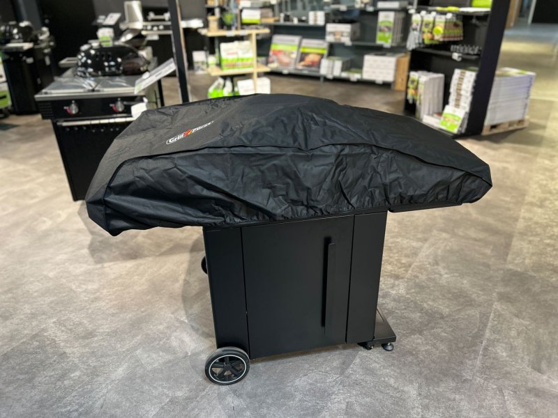 Grillfürst Quick Cover für Outdoorchef Arosa mit Blazing/Cooking Zone & Seitentisch - die schnelle Abdeckhaube für die Hochsaison