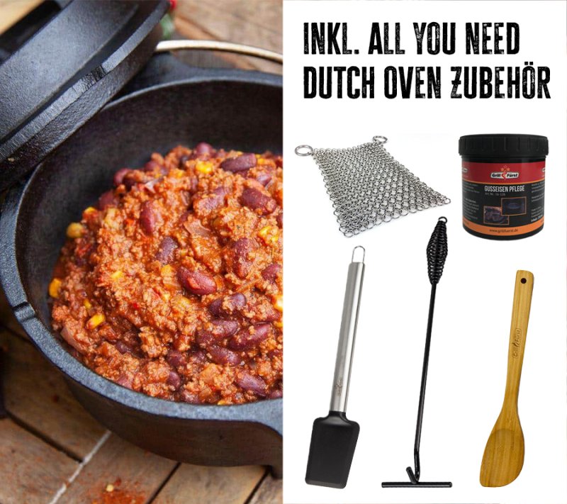 Grillfürst Dutch Oven BBQ Edition DO4 - X-DEAL inkl. Starterset Zubehör
