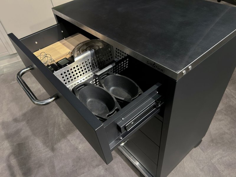 Grillfürst Grillschrank - BBQ Buddy - Edelstahl-Arbeitsfläche und 4 Schubladen