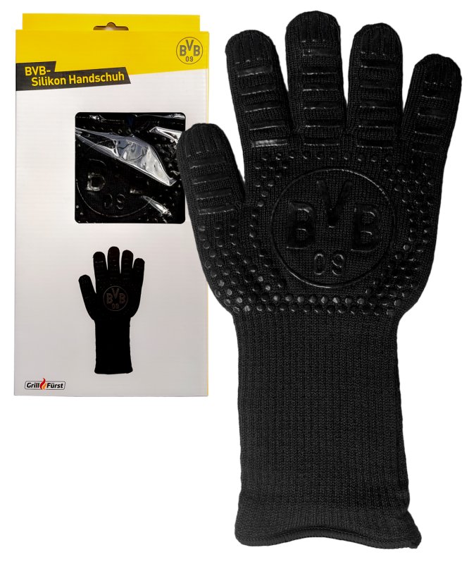 Grillfürst Grillhandschuh Silikon / Aramid (L/XL) - Borussia Dortmund Edition