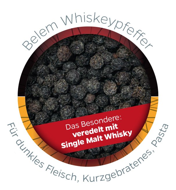 Grillfürst Belem Whiskypfeffer (Single Malt) - Keramikdose 80g - Inkl. Grillfürst Gewürzmühle