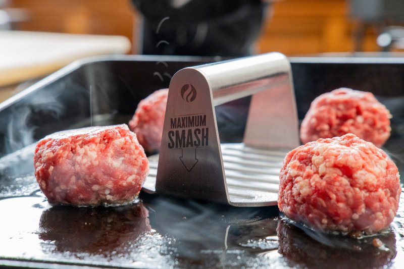 Grillfürst Burger Smasher / Burgerpresse aus Edelstahl