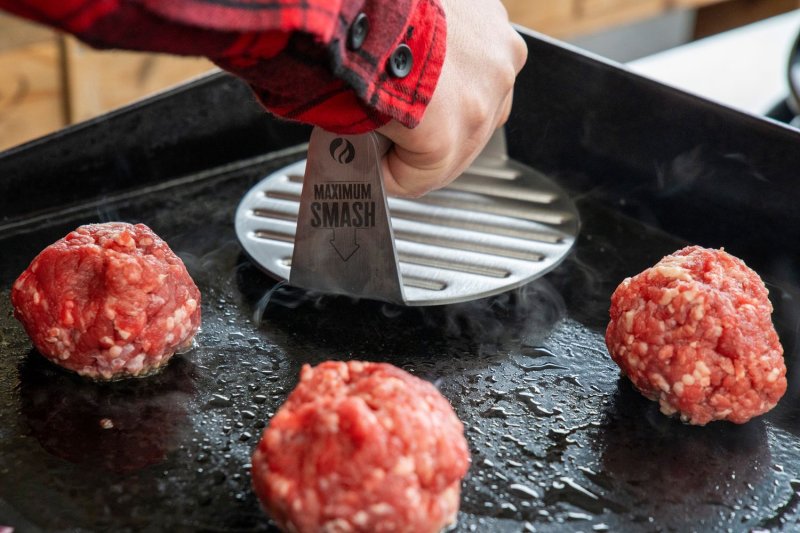 Grillfürst Burger Smasher / Burgerpresse aus Edelstahl