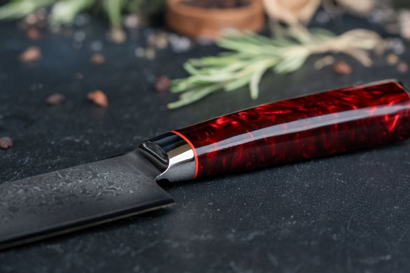 Grillfürst Kochmesser aus Damaststahl - Klingenlänge 20,5 cm