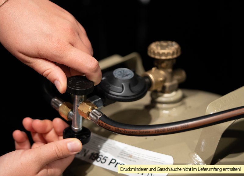 Grillfürst Doppelventil zur Nutzung von 2 Geräten an einer Gasflasche / Flasche (KLF) x 1/4"