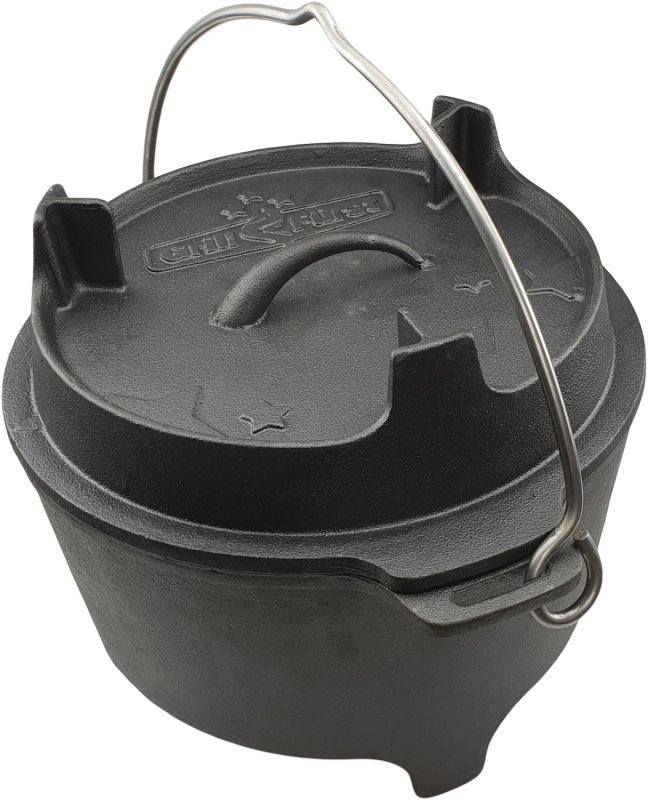 Grillfürst Dutch Oven BBQ Edition DO6 - X-DEAL inkl. Tragetasche, Gusseisen Pflege und Deckelheber