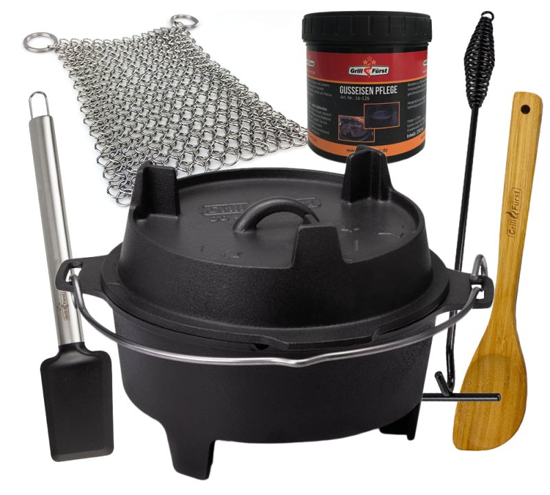 Grillfürst Dutch Oven BBQ Edition DO12 - X-DEAL inkl. Starterset Zubehör