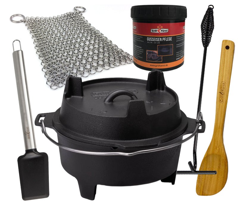 Grillfürst Dutch Oven BBQ Edition DO4 - X-DEAL inkl. Starterset Zubehör