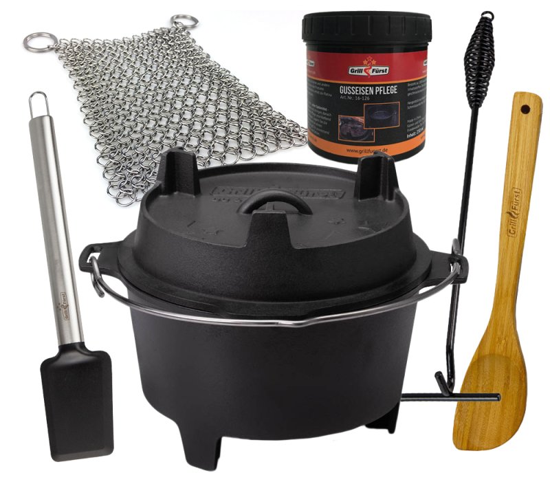 Grillfürst Dutch Oven BBQ Edition DO6 - X-DEAL inkl. Starterset Zubehör