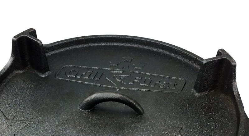 Grillfürst Dutch Oven Set BBQ Edition DO20 - X-DEAL inkl. Tragetasche, Gusseisen Pflege, Ringreiniger, Deckelheber und Bambus-Kochlöffel