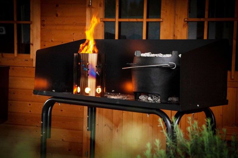 Grillfürst Dutch Oven Tisch / Dutch Oven Station mit Windschild