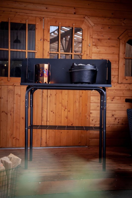 Grillfürst Dutch Oven Tisch / Dutch Oven Station mit Windschild