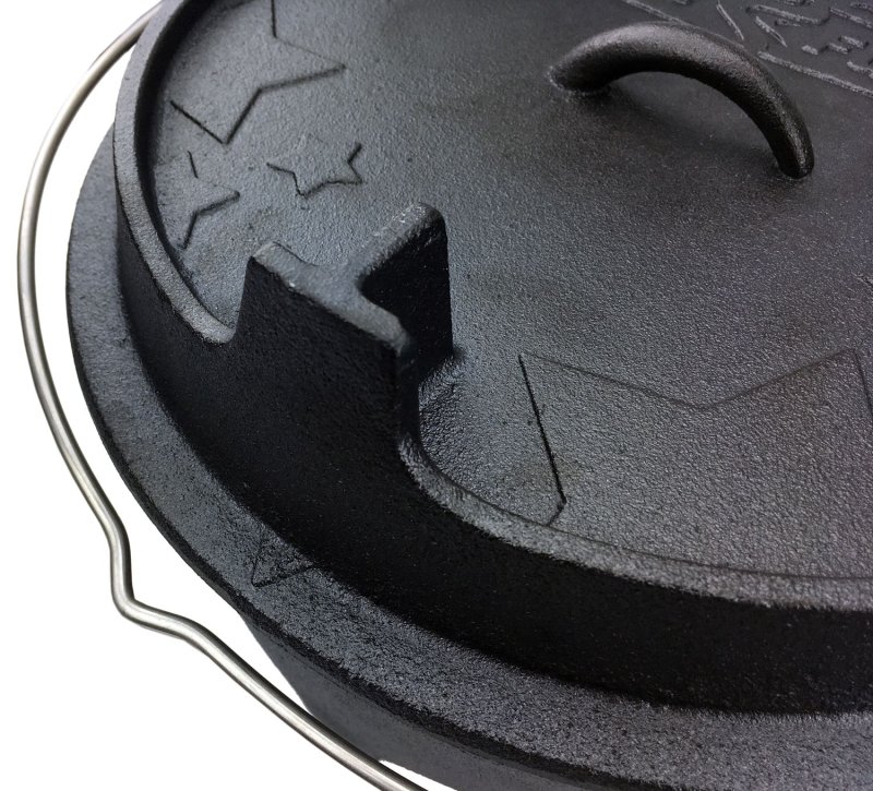 Grillfürst Dutch Oven BBQ Edition DO9 - X-Deal inkl. Pflegepaste, Deckelheber und Kochlöffel