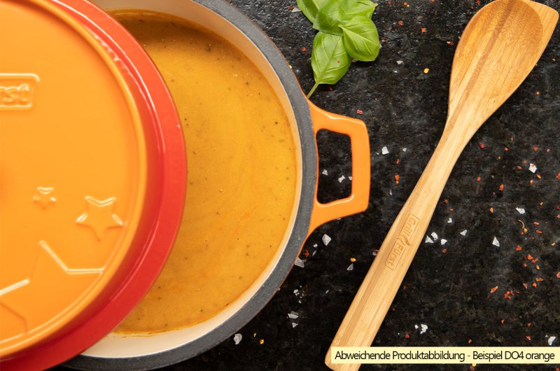 Grillfürst emaillierter Dutch Oven ohne Füsse DO4 - blau