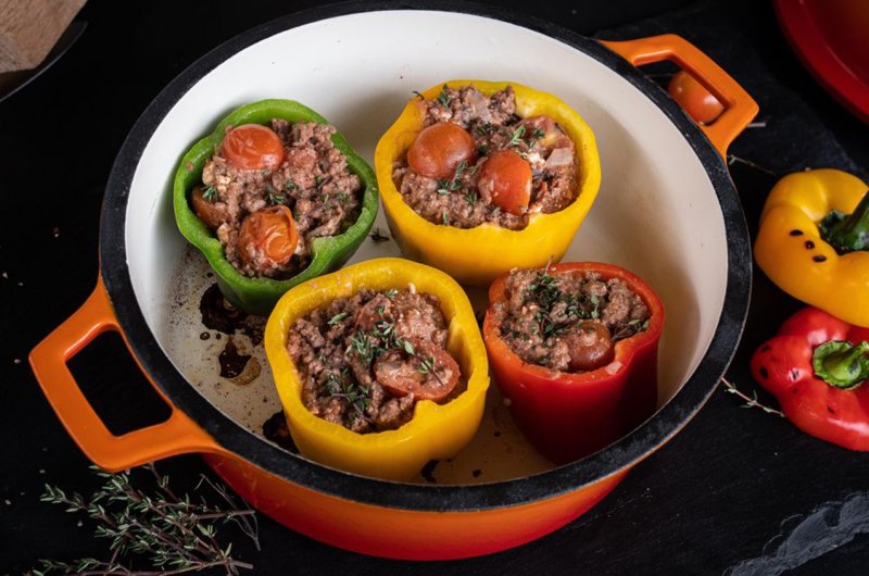 Grillfürst emaillierter Dutch Oven ohne Füsse DO7,5 - orange