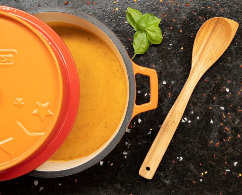 Grillfürst emaillierter Dutch Oven ohne Füsse DO4 - orange