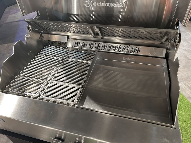 Grillfürst Edelstahl Plancha 43,5 x 39 cm für HEAT-X / QUBE