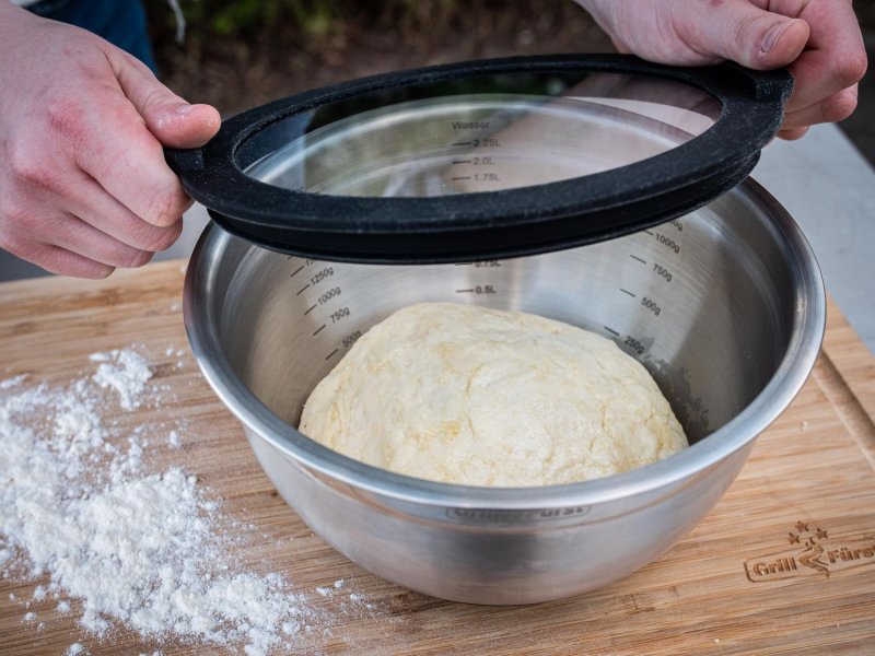 Grillfürst BBQ 3er Edelstahlschüssel Set mit Glasdeckel
