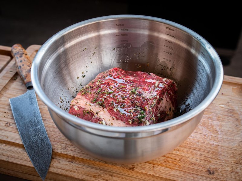 Grillfürst BBQ 3er Edelstahlschüssel Set mit Glasdeckel