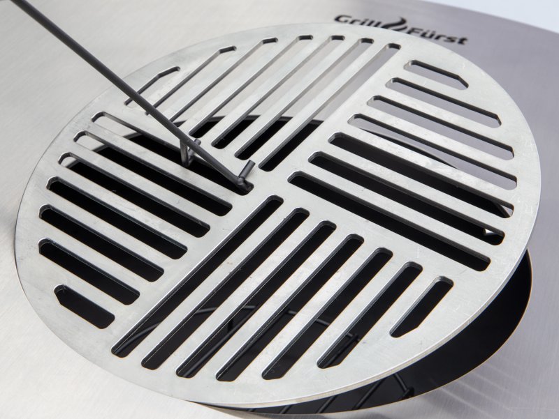 Grillfürst Feuerplatte - Feuerstelle mit 6 mm Edelstahl Grillplatte mit Grillrost
