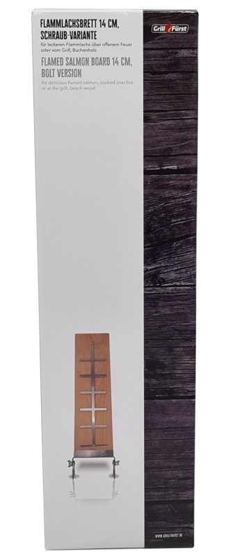 Grillfürst Flammlachsbrett Buche 14 x 50 cm Schraub-Variante