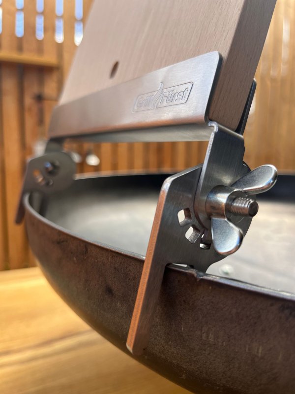 Grillfürst Flammlachsbrett Buche 19 x 50 cm Klemm-Variante - mit optimierter Halterung