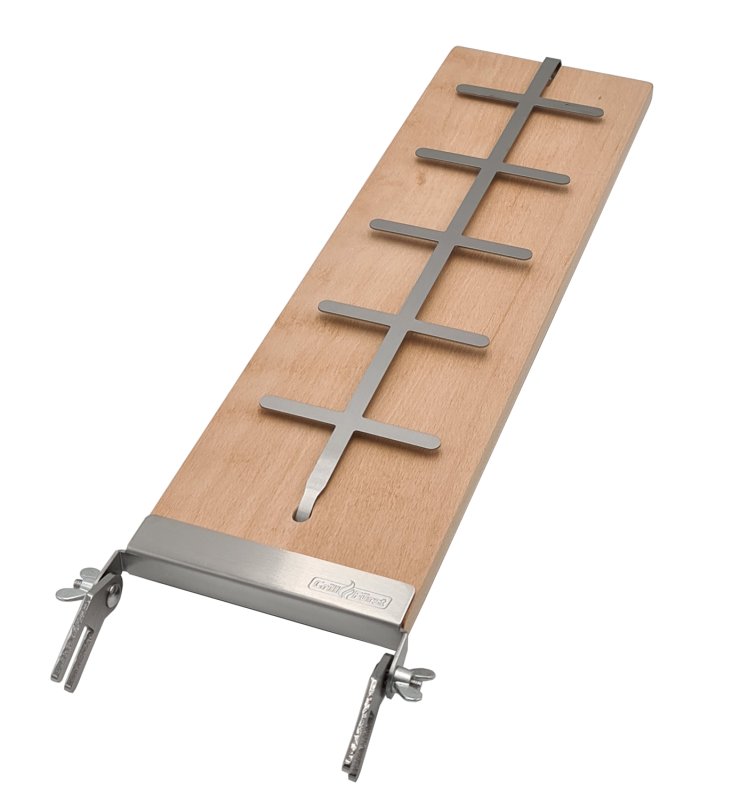 Grillfürst Flammlachsbrett Buche 14 x 50 cm Klemm-Variante