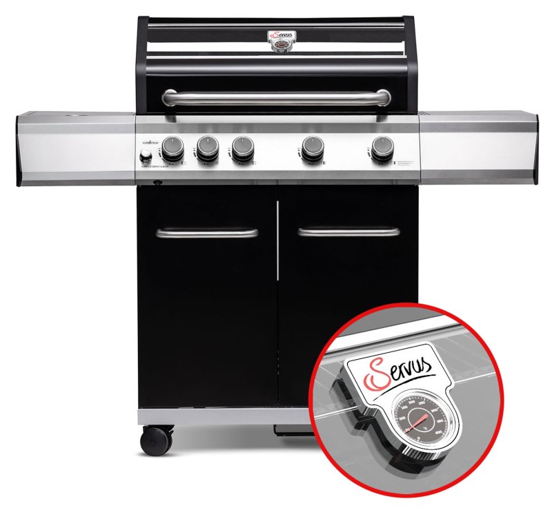 Grillfürst G410G 4-Brenner Gasgrill - Servus Sonderedition - Gussroste