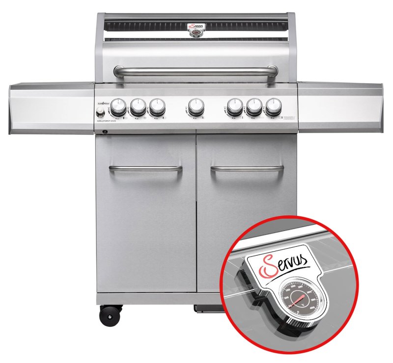 Grillfürst G521E 5-Brenner Edelstahl-Gasgrill  - Servus Sonderedition - Edelstahlroste