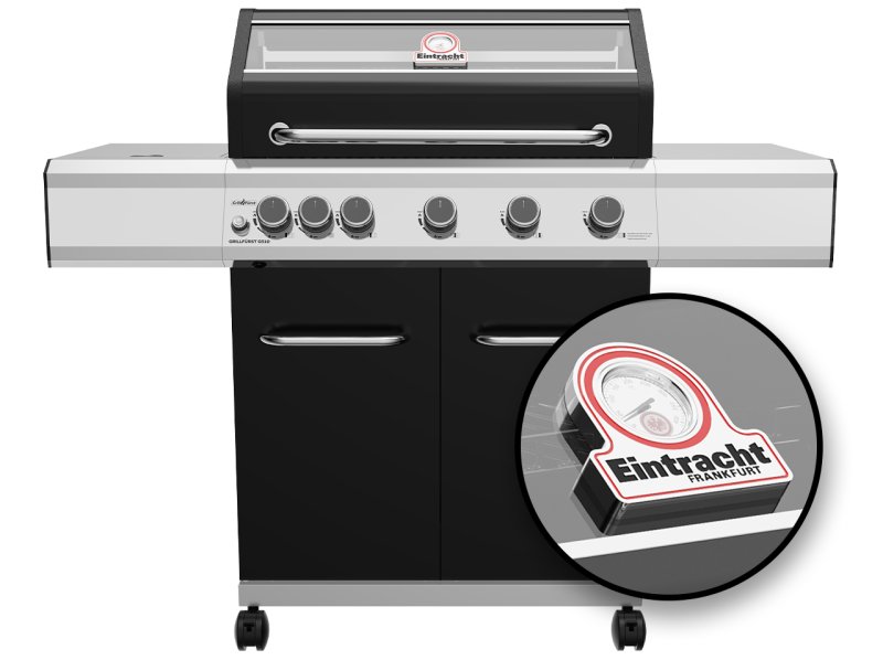 Grillfürst G510E 5-Brenner Gasgrill - Eintracht Frankfurt Edition - Edelstahlroste