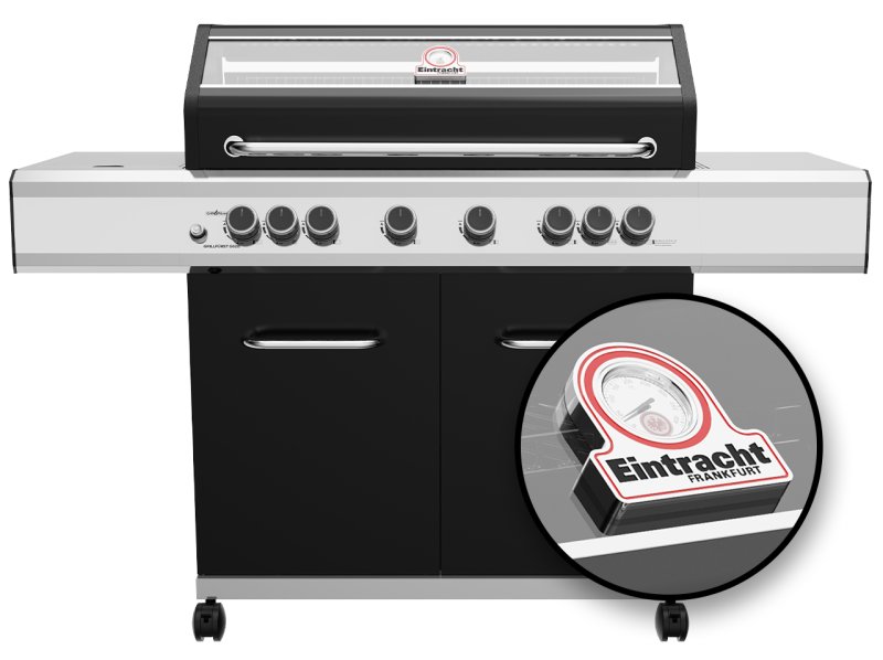 Grillfürst G620E 6-Brenner Gasgrill - Eintracht Frankfurt Edition - Edelstahlroste