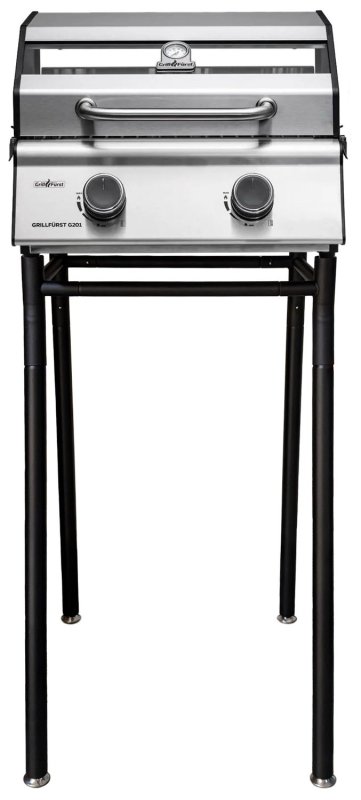 Grillfürst G201E 2-Brenner Gasgrill / Campinggrill / Balkongrill 50mbar - inkl. Untergestell